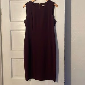 Calvin Klein Burgundy knee length dress size 12